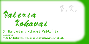 valeria kokovai business card